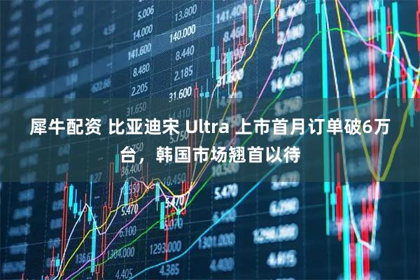 犀牛配资 比亚迪宋 Ultra 上市首月订单破6万台，韩国市场翘首以待